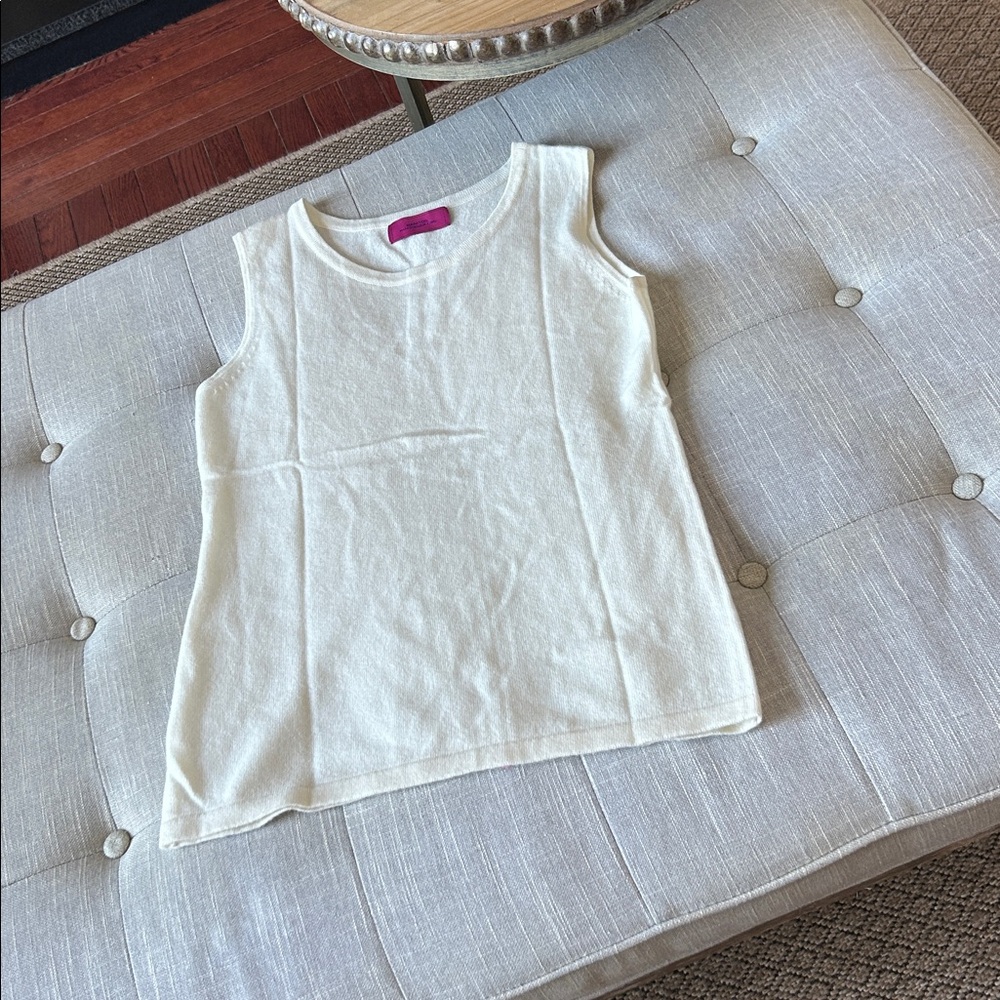 Manito Classic Creme Cashmere Knit Tank Size Large